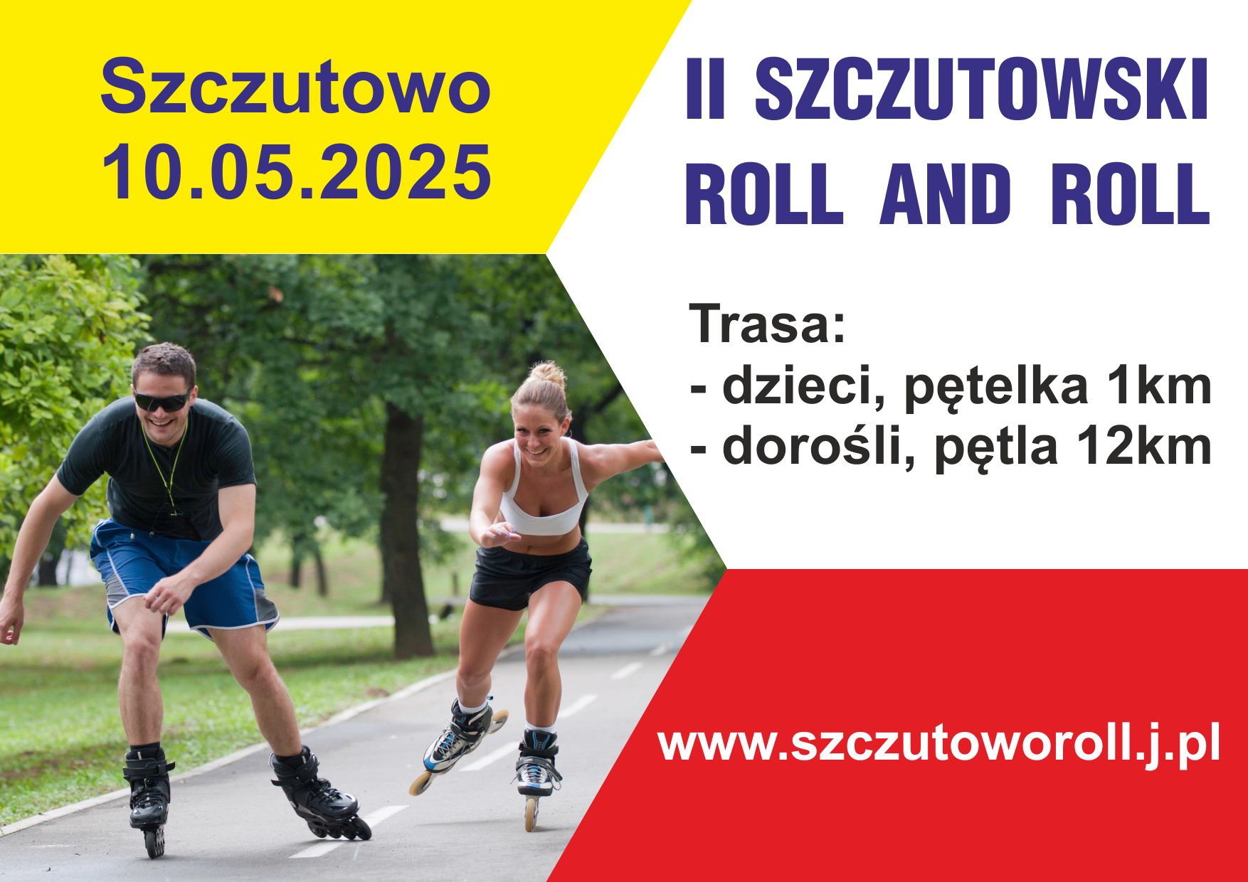 zawody na rolkach plakat A4